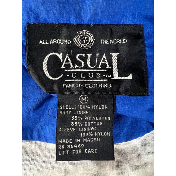 Casual Club Vintage Retro Windbreaker  M Black   Nylon - Picture 15 of 16